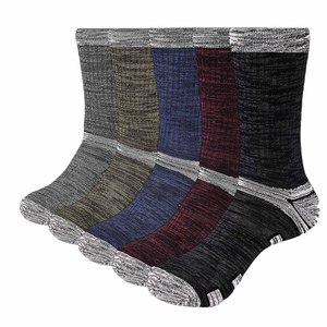 YUEDGE 5 Pairs Casual Cotton Crew Dress Socks Everyday Socks Leisure Light Breathable Socks for Men